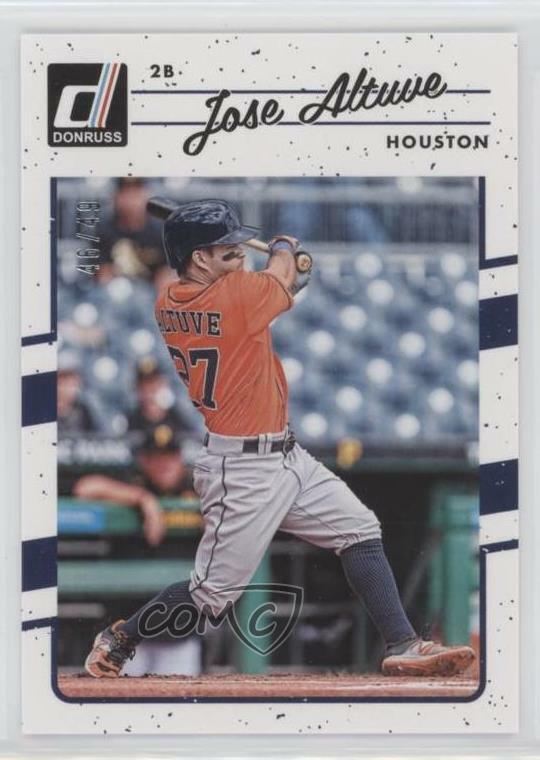 2017 Panini Donruss Aqueous prueba/49 #97.1 base-Jose Altuve tarjeta de Houston Astros