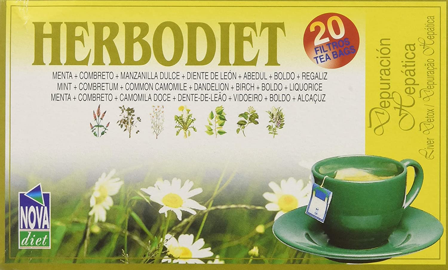 Herbodiet Depuracion Hepatica 20 Bolsitas Filtro1,5g