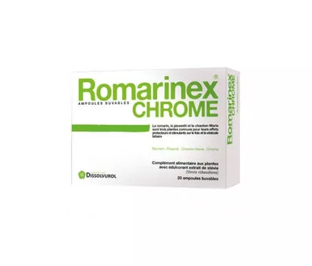Ampolla de disolvente de romero y cromo 10ml20en oferta