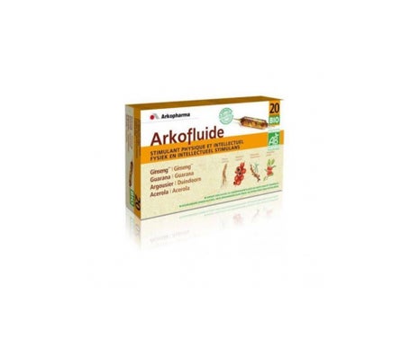 Arkopharma Arkofluid Estimulante Físico e Intelectual Caja de 20 Ampollasen oferta