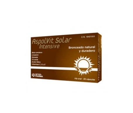Aspolvit solar intensive Bronceado Natural y duradero 30cápsen oferta