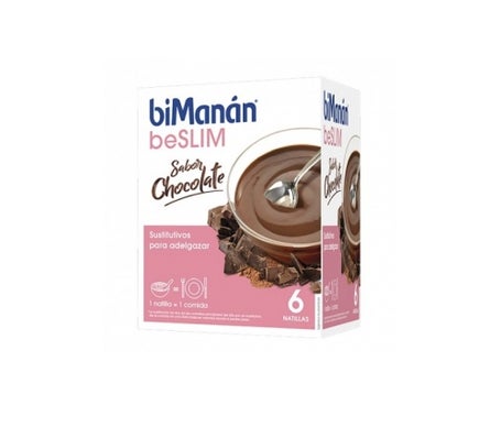 Bimanán BeSlim Natillas Chocolate 6 sobres 50gen oferta