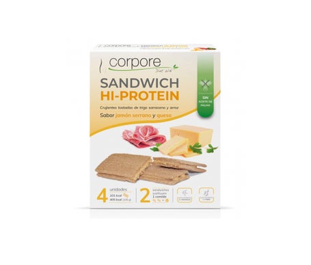 Corpore Diet Sándwich Hi-protein Jamón Queso 4x25gen oferta