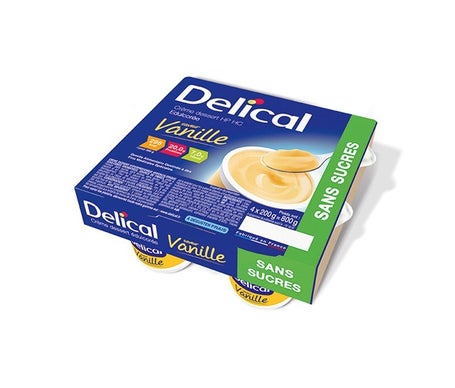 Delical Crème Dessert Edulcorée HP HC Vanille 4x200gen oferta