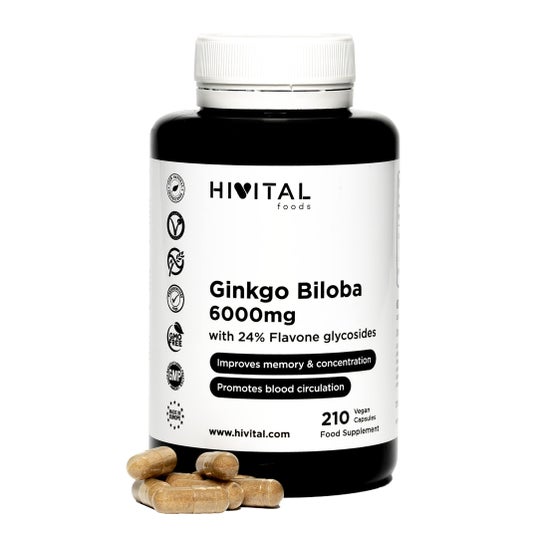 Hivital Foods Ginkgo Biloba 6000mg 210cáps veganasen oferta