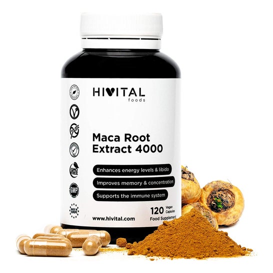 Hivital Foods Maca Peruana Extracto Concentrado 4000 Mg 120 Cápsen Oferta