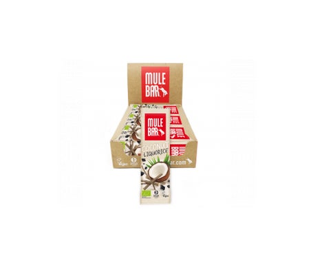 Mulebar Boite de 15 barres bio & vegan Réglisse coco 40gen oferta