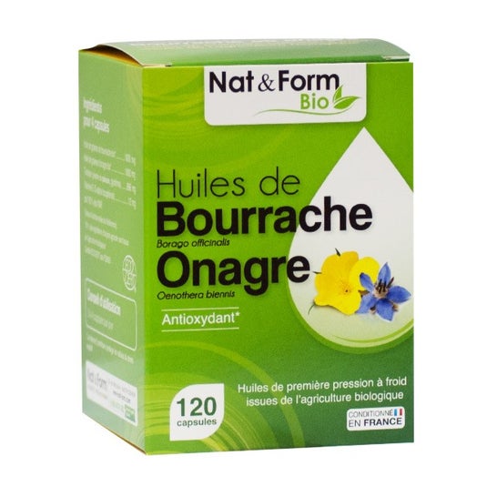 Nat Form Onagra Borraja Orgánica 120 Cápsulasen oferta