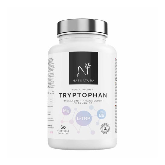 Natnatura Triptófano + Magnesio + Melatonina + Vitamina B6. 60 cápsulas vegetalesen oferta