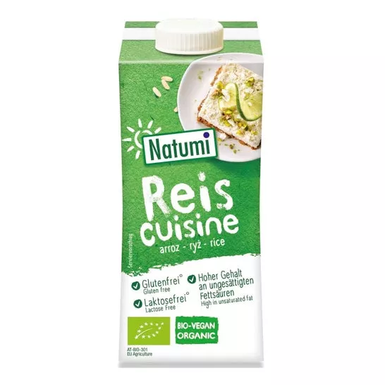 Natumi Crema Leche Arroz Cocinar Bio 200mlen oferta