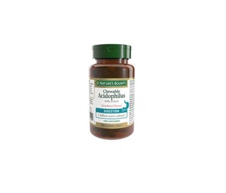 Nature's Bounty Acidophilus Masticable sabor fresa 60compen oferta