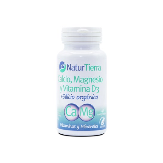 Naturtierra Calcio + Magnesio + Vitamina D3 + Silicio Orgánico 45Capsen Oferta