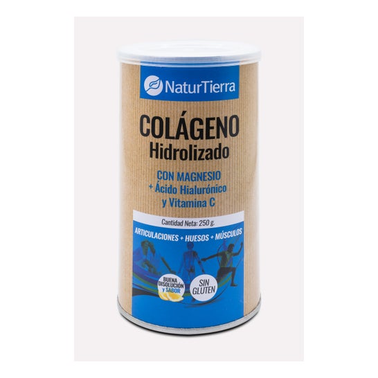 Naturtierra Colágeno Hidrolizado con Magnesio + Ácido Hialurónico y Vitamina C 250gren oferta