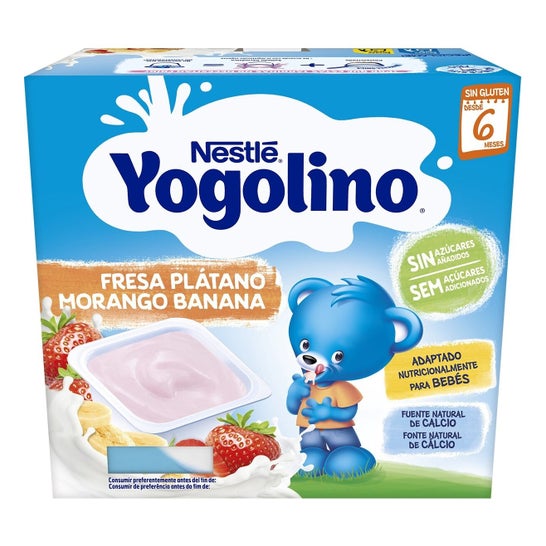 Nestlé Yogolino Fresa Platano Sin Azúcar 4x100gen oferta
