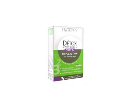 Nutreov Universal Toxic Flash 5J Triple Acción 10 Tabletasen oferta