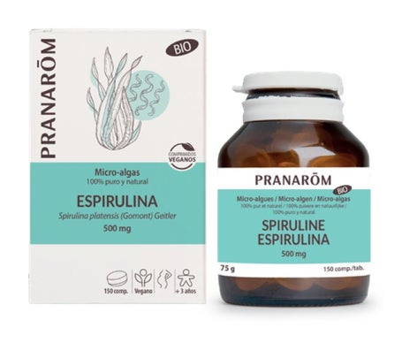 Pranarôm Espirulina Bio 500mg 150udsen oferta
