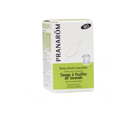 Pranarôm Perlas de aceite esencial de salvia de hoja de lavanda bio 60 perlasen oferta