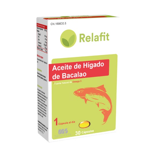 Relafit Aceite de hígado de bacalao 30 perlasen oferta
