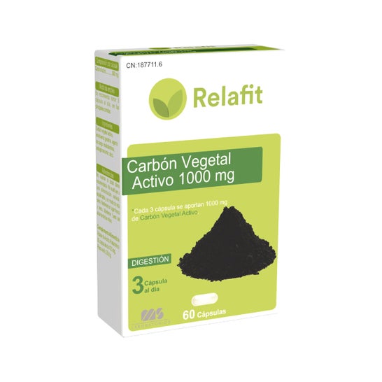Relafit Carbón Vegetal Activo 1000 Mg 60 cápsulasen oferta