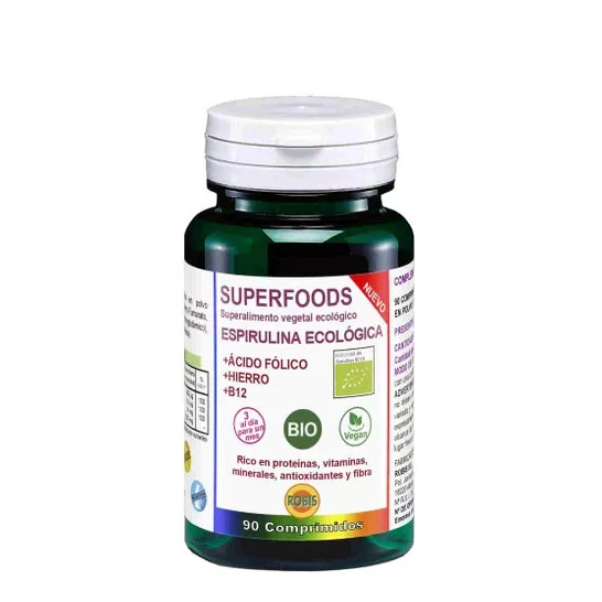Robis Espirulina Eco + Ácido Fólico + Hierro + B12 90compen oferta
