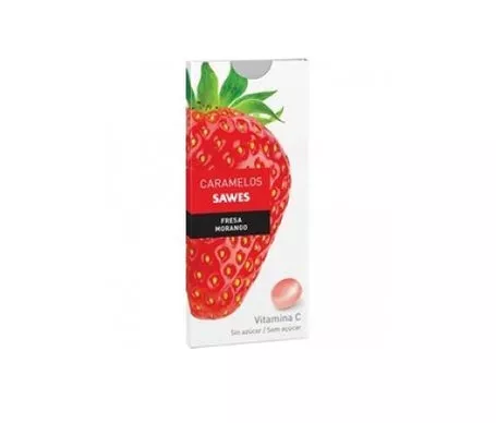 Sawes Caramelos balsámicos sin azúcar sabor Fresa con Vitamina C en blister 22gen oferta