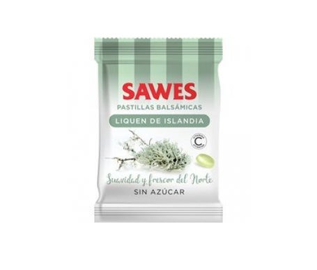 Sawes Pastillas balsámicas sin azúcar sabor Liquen de Islandia con Vitamina C en bolsa 50gen oferta