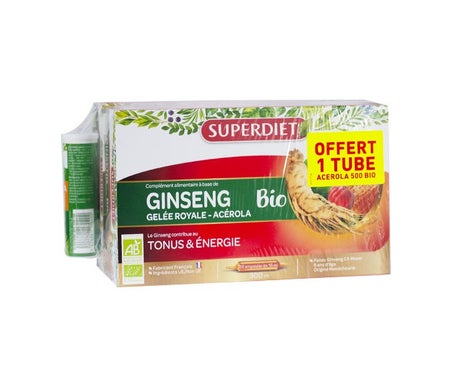 Super Diet Ampollas Ginseng Bio + Tubo de Acerolaen oferta