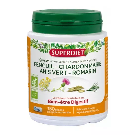 Super Diet Quatuor Digestión de Hinojo Bio 150 cápsulasen oferta