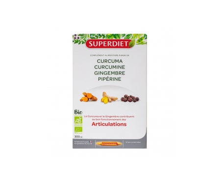 Superdiet Cúrcuma Curcumina Jengibre Piperina 20ampen oferta