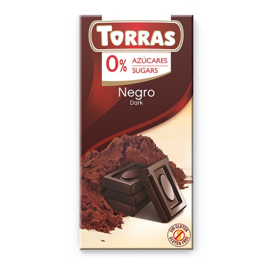 Torras Chocolate Negro sin Gluten sin Azúcar 51% Cacao 75gen oferta