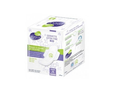 Unyque Extra Fino Toalla Orgánica Super Caja de 10en oferta