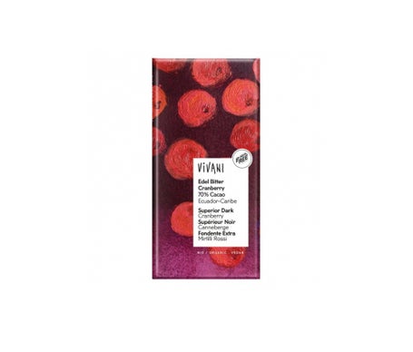 Vivani Chocolate Negro 70% con Arandanos Bio 100gen oferta