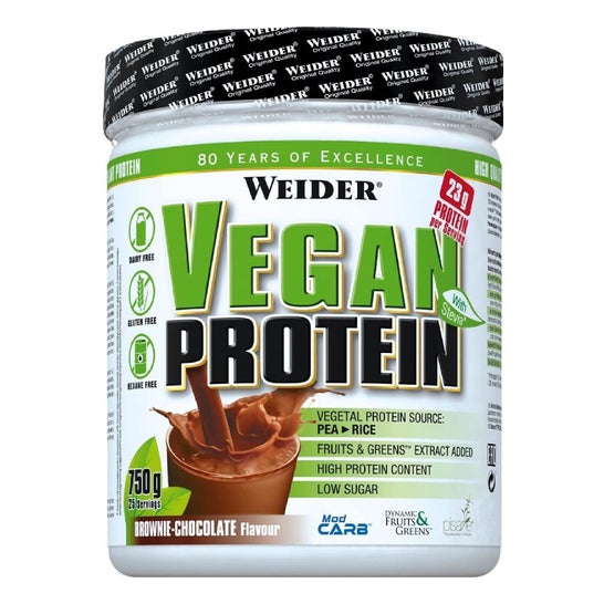 Weider Suplemento Alimenticio Vegan Protein Chocolate Sin Soja 750gen oferta