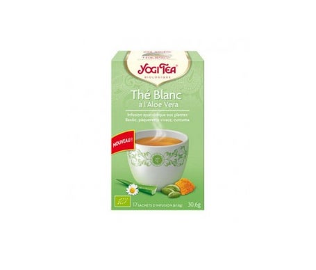 Yogi Tea Ayurvedic Herbal Tea White Th Aloe Vera Orgánico 17 bolsas de 1.8gen oferta