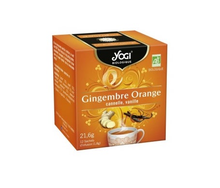 Yogi Tea Infusión Orgánica Jengibre Naranja Canela Vainilla 12 sobres 21