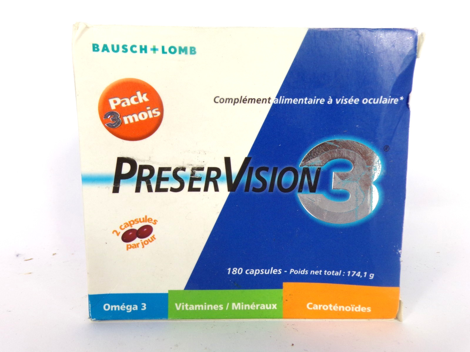 BAUSCH+LOMB PRESER VISION 3 - PACK 3 MOIS 180 CAPSULES - 02/2026