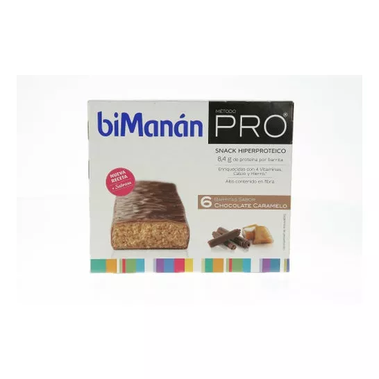 biManán® Pro barritas chocolate caramelo 6 barritasen oferta