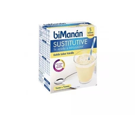 biManán® Sustitutive batido vainilla 55g 6 sobresen oferta