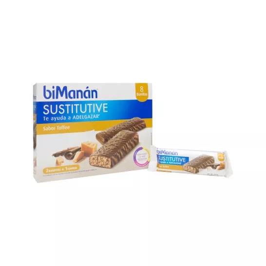 biManán® Sustitutive sabor toffee 8 barritasen oferta