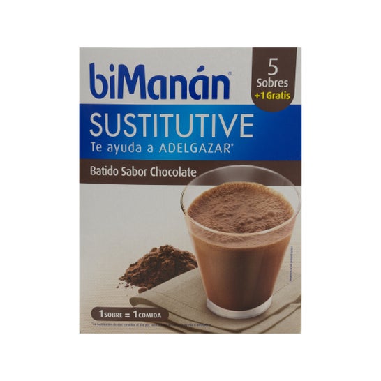 biManán® Sustitutive batido chocolate 6 sobresen oferta