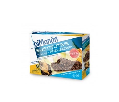 biManán® Sustitutive sabor cereales pepitas de chocolate 8 barritasen oferta