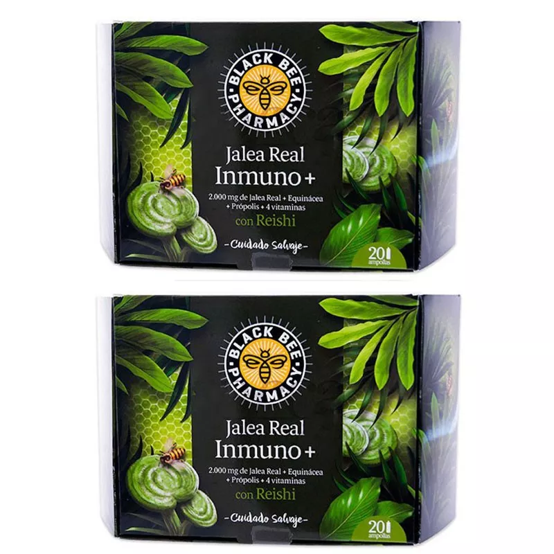 Black Bee Inmuno+ Jalea Real 20 Ampollas + 20 Ampollas Duplo Promocion