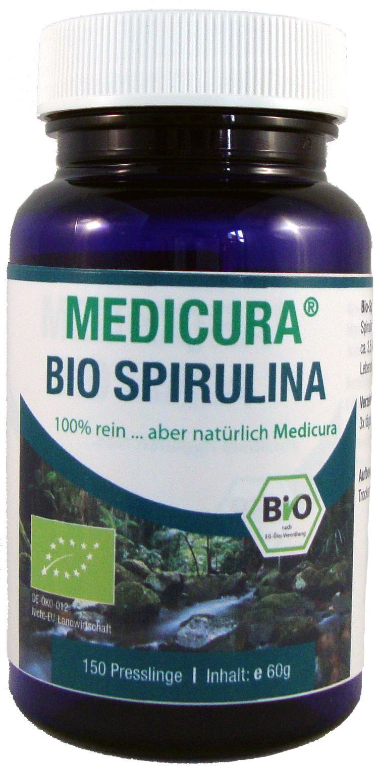 ESPIRULINA (ALGAS) BIO 150 PASTILLAS 60 g - MEDICURA