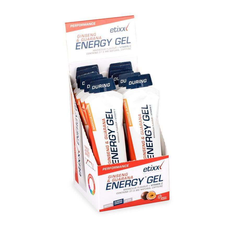 Etixx Energy Gel ginseng & guaraná Sobres de gel 12 unidades