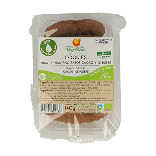 Vegetalia Cookies Sarraceno Algarroba Jengibre 140g