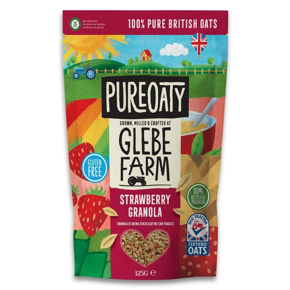 Granola de fresa pura avena sin gluten Glebe Farm 325 g