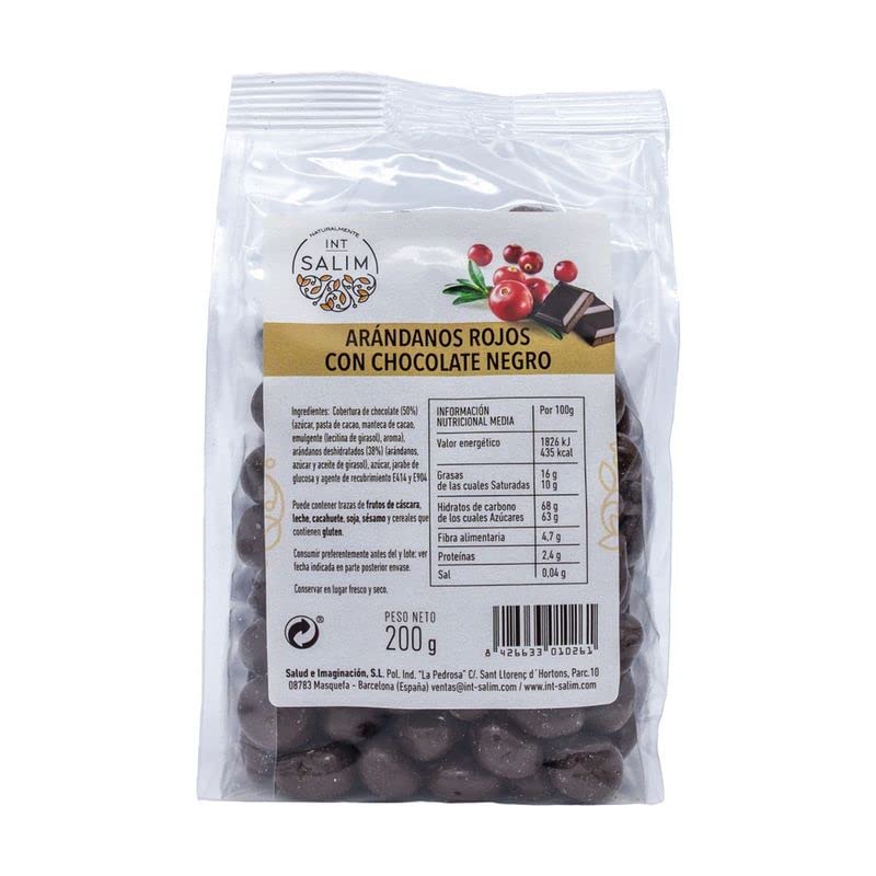 Int-Salim - Arandano Rojo Con Chocolate Negro - 200 Gr