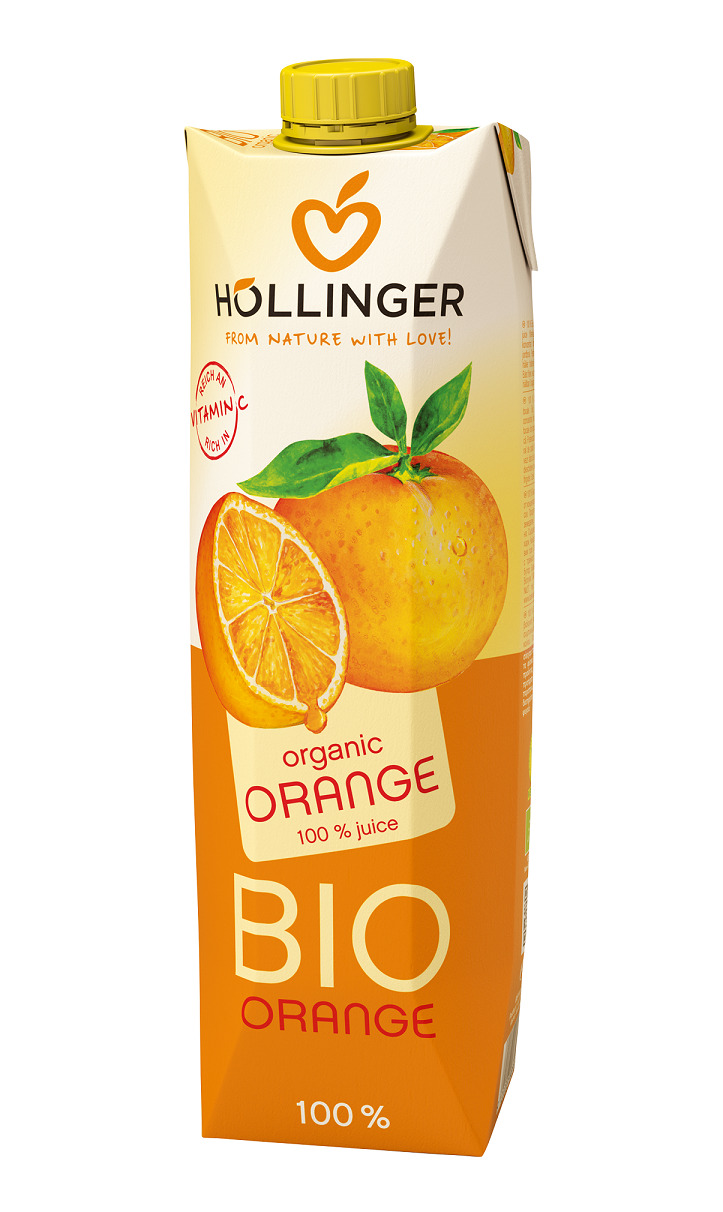 JUGO DE NARANJA ORGÁNICO 1 L - HOLLINGER