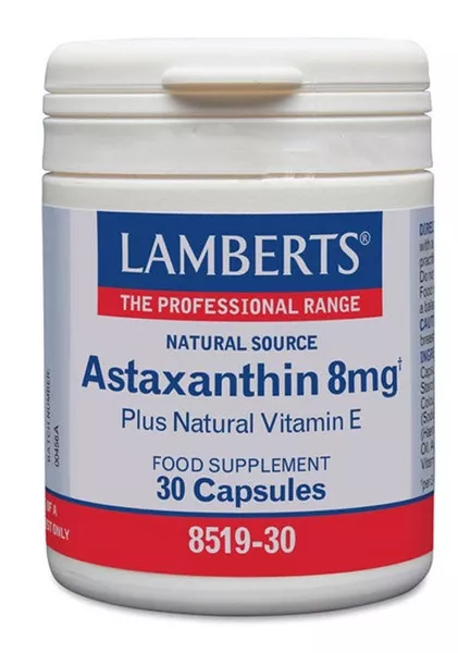 Lamberts Astaxantina 8mg con Vitamina E 30caps