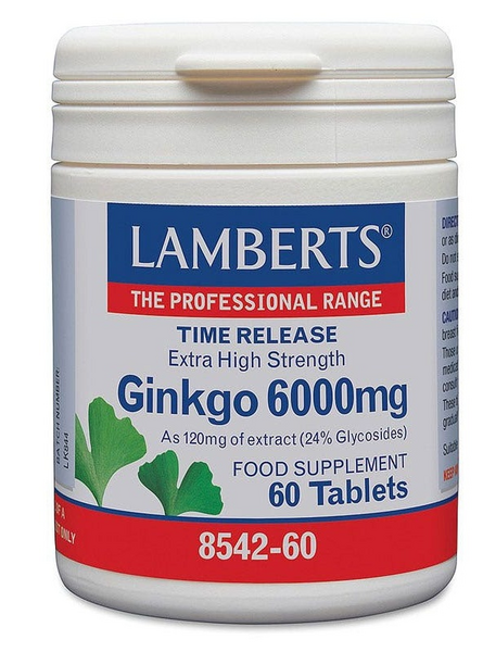 Lamberts Ginkgo Biloba 6000mg 60 comprimidos